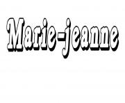 Coloriage Marie jeanne