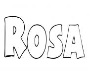 Coloriage Rosa