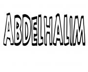 Coloriage Abdelhalim