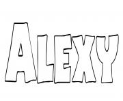 Coloriage Alexy