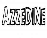 Coloriage Azzedine