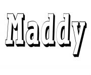 Coloriage Maddy
