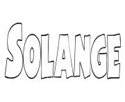 Coloriage Solange