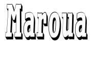 Coloriage Maroua