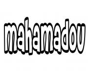 Coloriage Mahamadou
