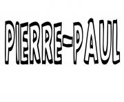 Coloriage Pierre paul