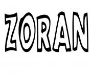 Coloriage Zoran