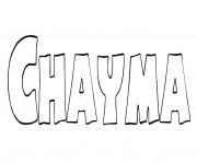 Coloriage Chayma