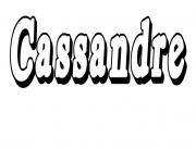 Coloriage Cassandre