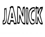 Coloriage Janick
