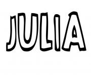 Coloriage Julia