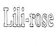 Coloriage Lili rose