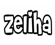 Coloriage Zeliha