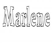 Coloriage Marlene