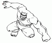 Coloriage Hulk en plein saut