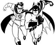 Coloriage batman et robin