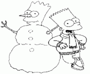 Coloriage Bonhomme de neige Bart