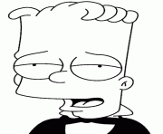 Coloriage Bart Simpson en smoking
