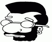 Coloriage dessin simpson Milhouse est Mister T