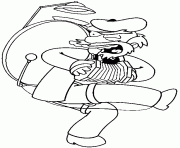 Coloriage dessin simpson Willy en homme orschestre