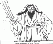 Coloriage dessin starwars Obi Wan Ben Kenobi