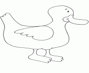 Coloriage dessin animaux canard de profil