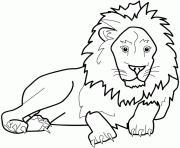 Coloriage dessin animaux lion