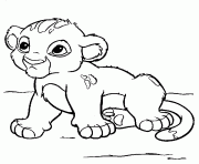 Coloriage dessin animaux lionceau
