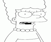 Coloriage Marge fait les gros yeux