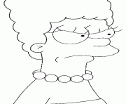 Coloriage Marge fronce les sourcils