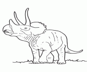 Coloriage dessin dinosaure triceratops