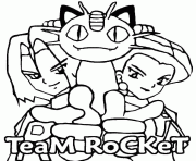 Coloriage pokemon Team Rocket