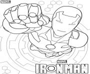 Coloriage iron man from the avengers marvel