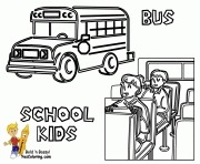 Coloriage dessin bus enfant 9