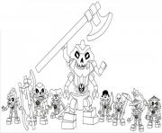 Coloriage dessin ennemis squelette Ninjago