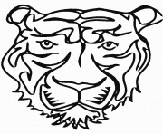Coloriage tete de tigre de face