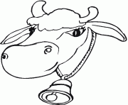 Coloriage une vache avec une cloche