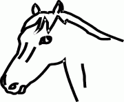 Coloriage dessin de la tete d un cheval