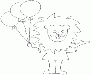 Coloriage carnaval enfant deguise en lion