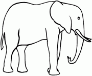 Coloriage elephant de profil