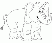 Coloriage dessin d elephant a colorier