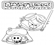 Coloriage star wars angry birds