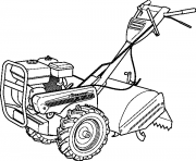Coloriage tracteur mini rapide efficace