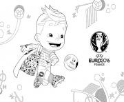 Coloriage mascotte euro 2016 france uefa