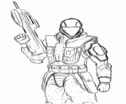 Coloriage Halo Odst 785x1024
