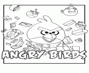 Coloriage angry birds on casse tout
