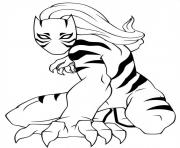 Coloriage ultimate spiderman white tiger