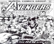 Coloriage avengers marvel comics cover