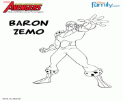Coloriage avengers baron zemo