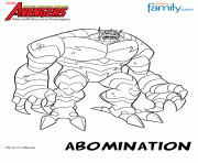 Coloriage avengers abomination